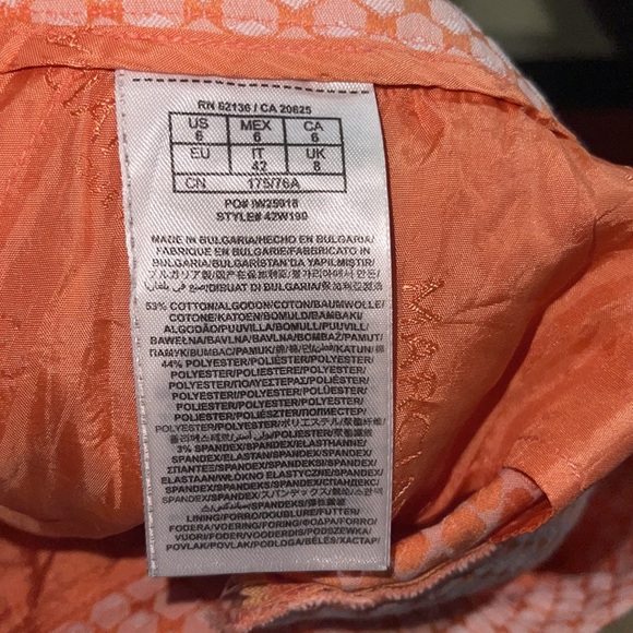 Marciano shorts. Light orange. Beautiful gold button. Size 6 - Picture 7 of 12